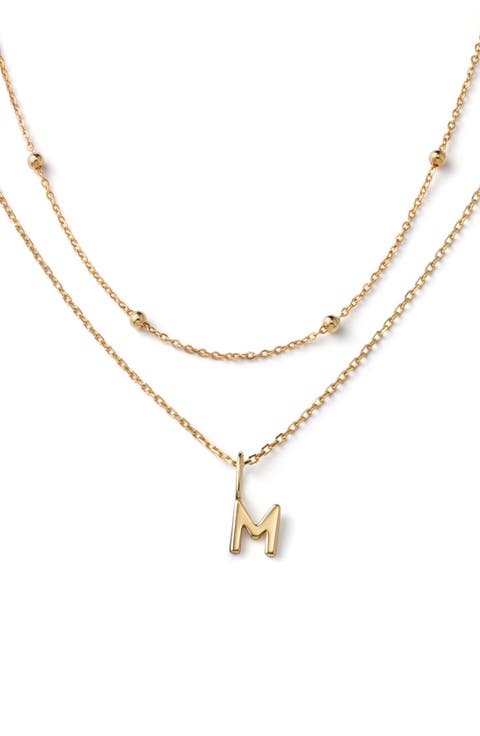 Gold Layered Letter Necklace
