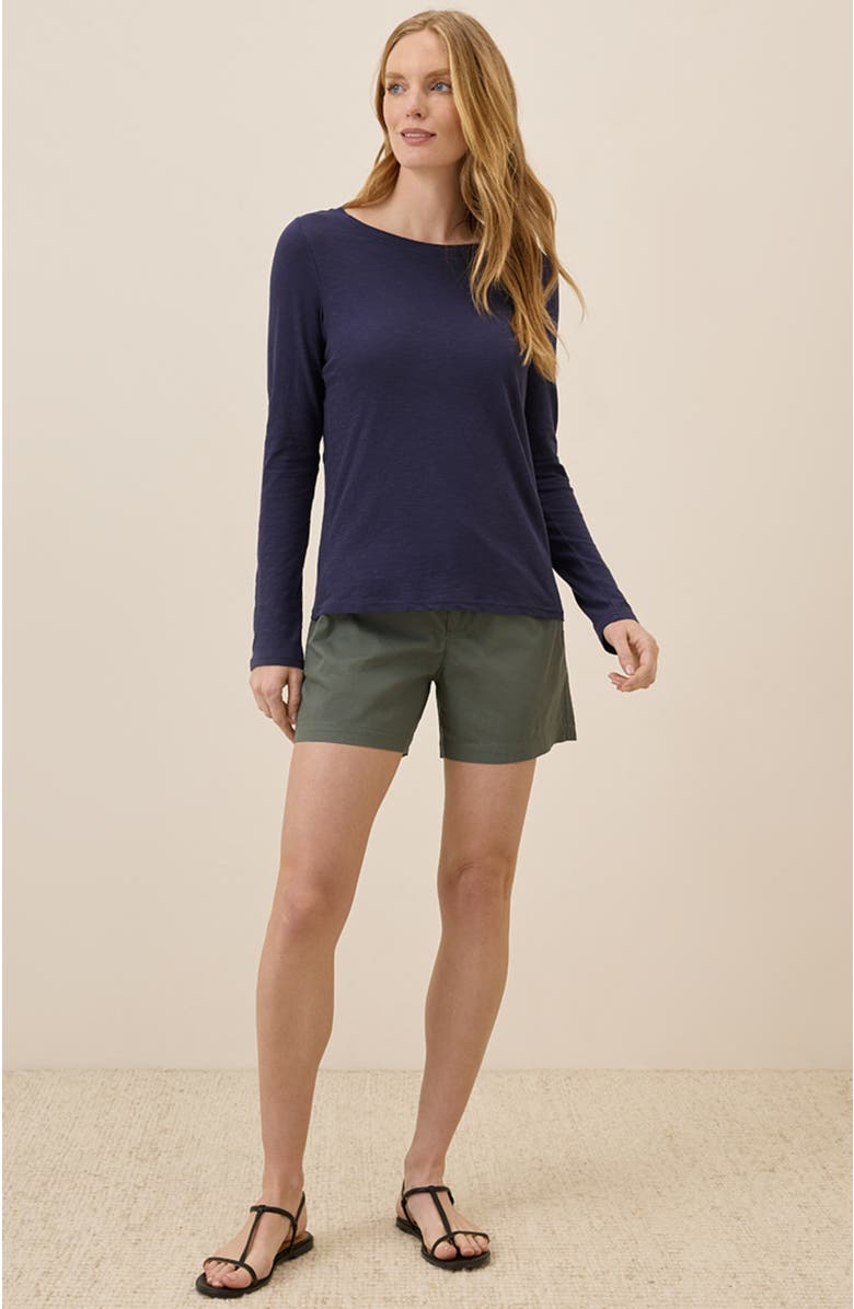 Pact Organic Cotton Featherweight Slub Long Sleeve Tee, Alternate, color, Eclipse