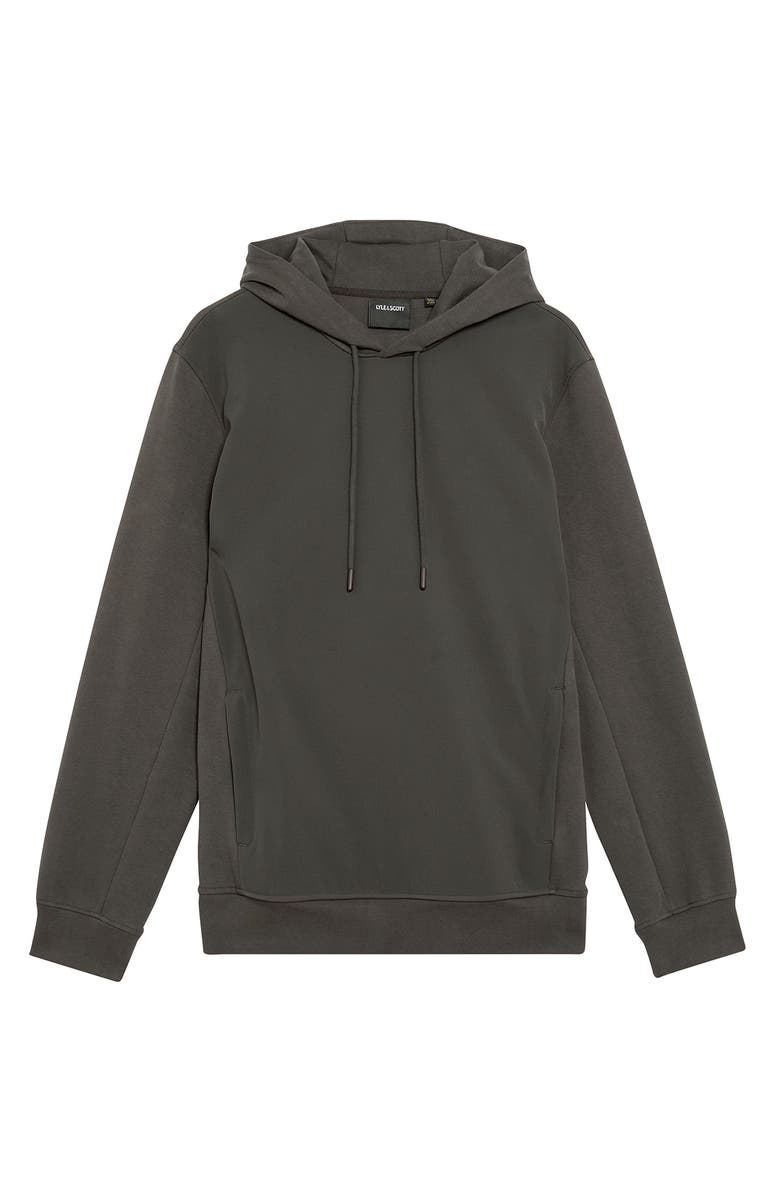 Lyle & Scott Softshell Hybrid Pullover Hoodie, Alternate, color, Gunmetal