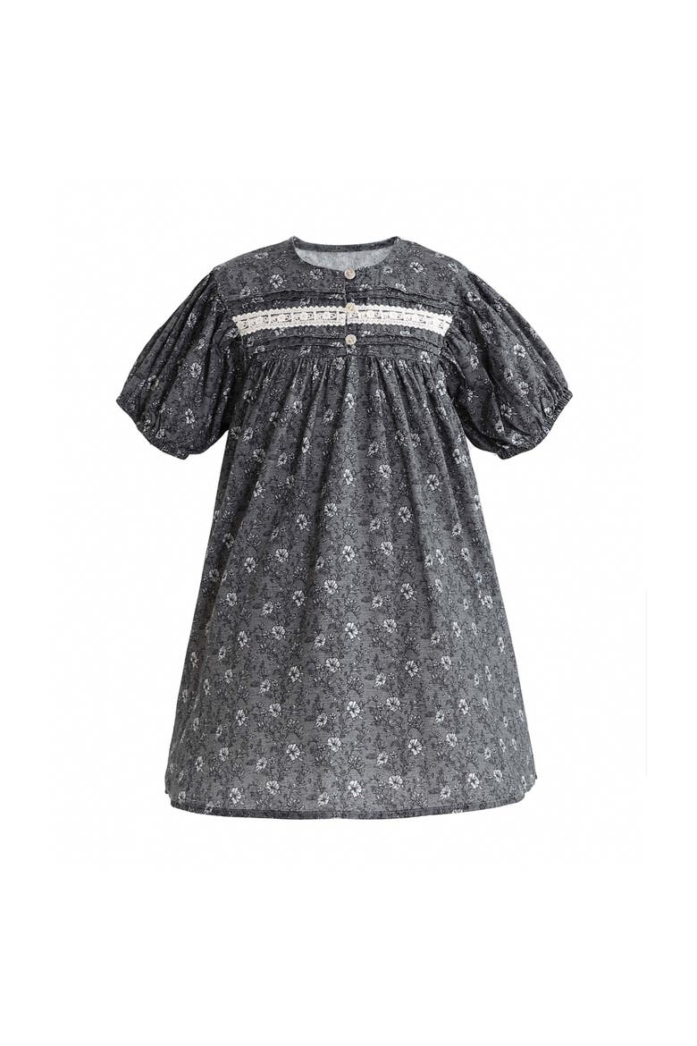Floral Lace Dress, Main, color, Grey
