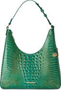 Brahmin Tabitha Croc Embossed Leather Shoulder Bag