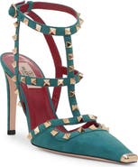 Valentino Rockstud Leather T-Strap Pump