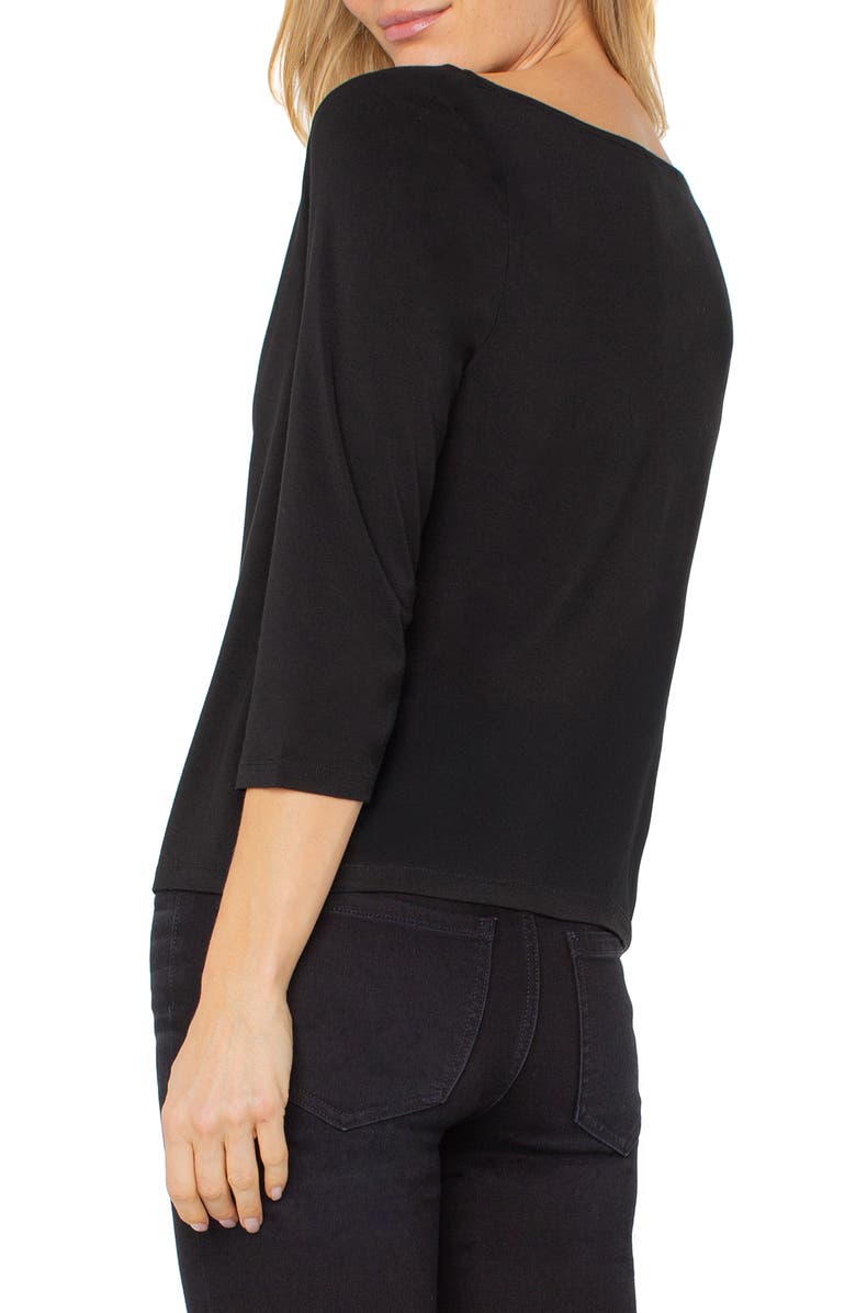 Liverpool Los Angeles Cowl Neck Jersey Top, Alternate, color, Black