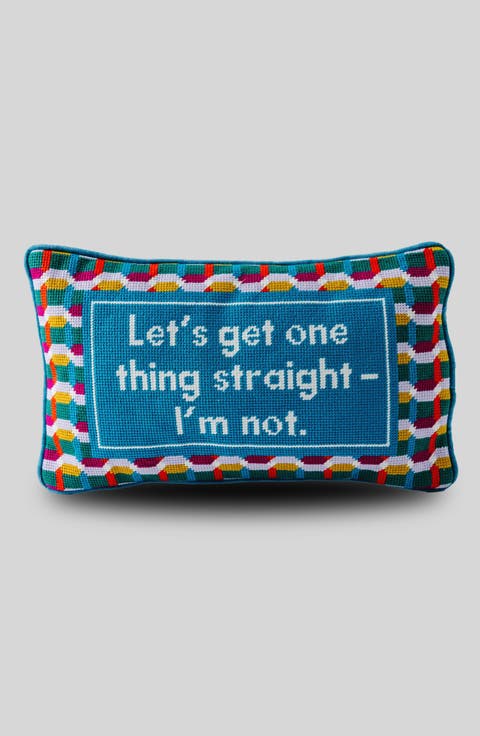 Straight Needlepoint Pillow