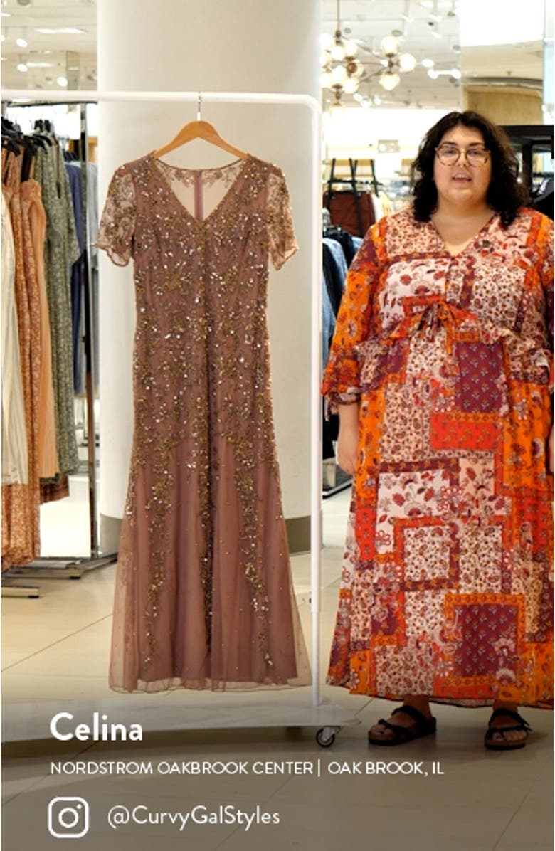 Beaded Chiffon Gown, sales video thumbnail