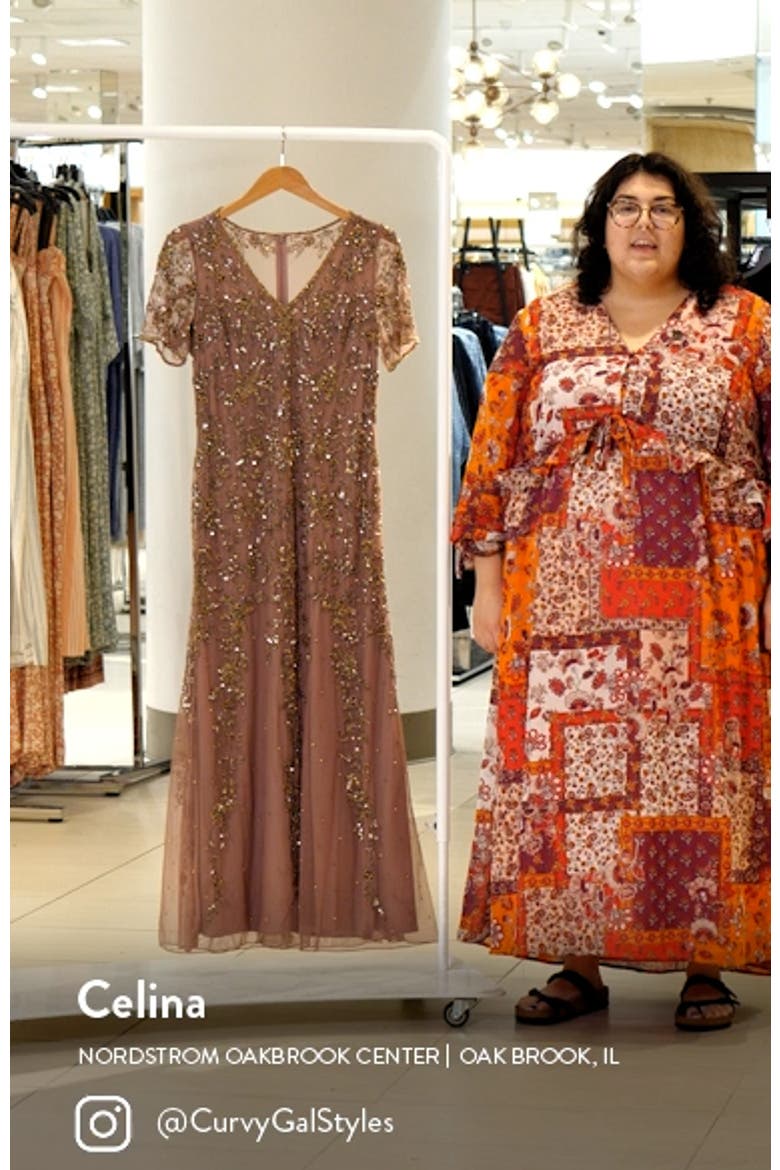 Beaded Chiffon Gown video
