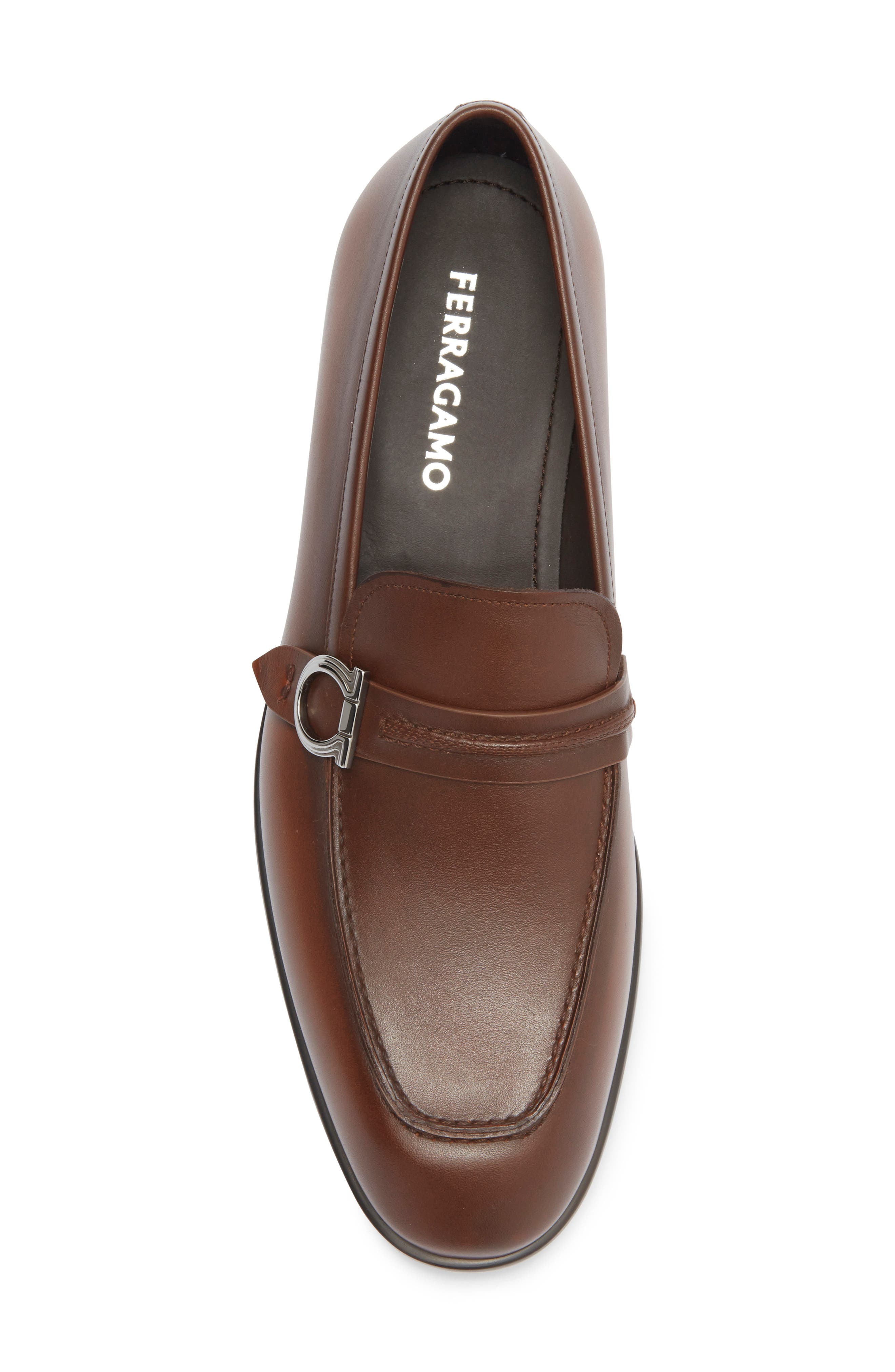 FERRAGAMO Terence Apron Toe Loafer, Alternate, color, Naturale/ Midbrown T.moro