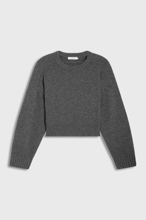 Almina Concept Cropped Wool Sweater In Grey