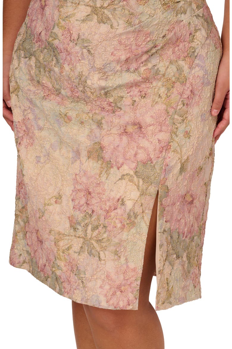 Floral Matelasse Sleeveless Dress, Alternate, color, ROSE MULTI