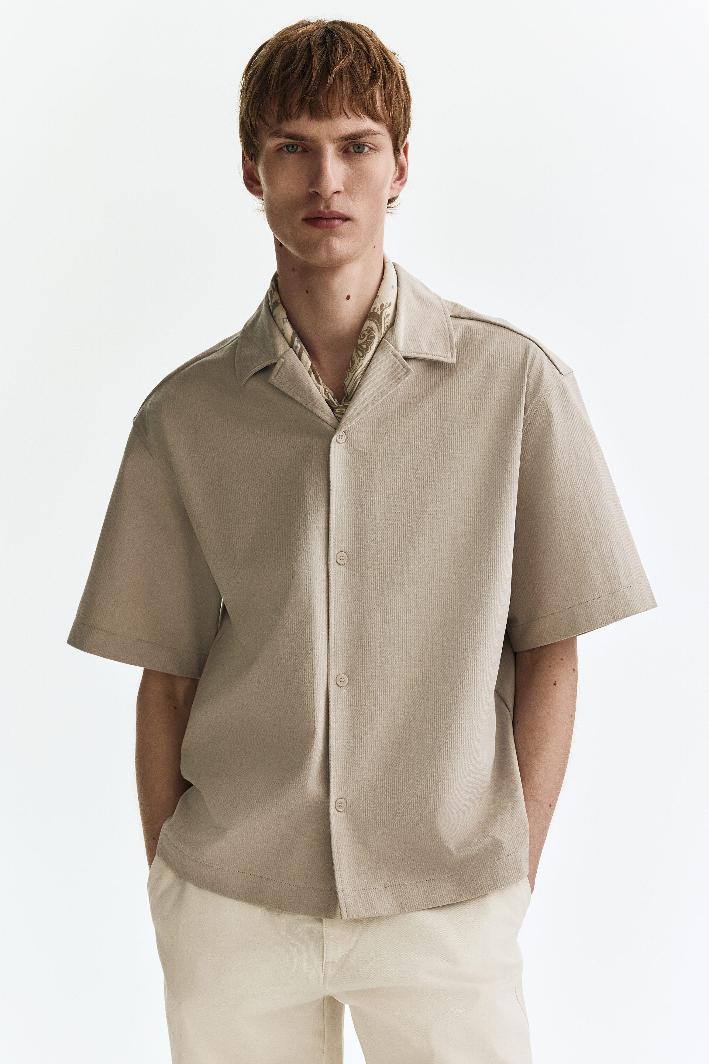 Relaxed Fit Textured Resort Shirt - image 2