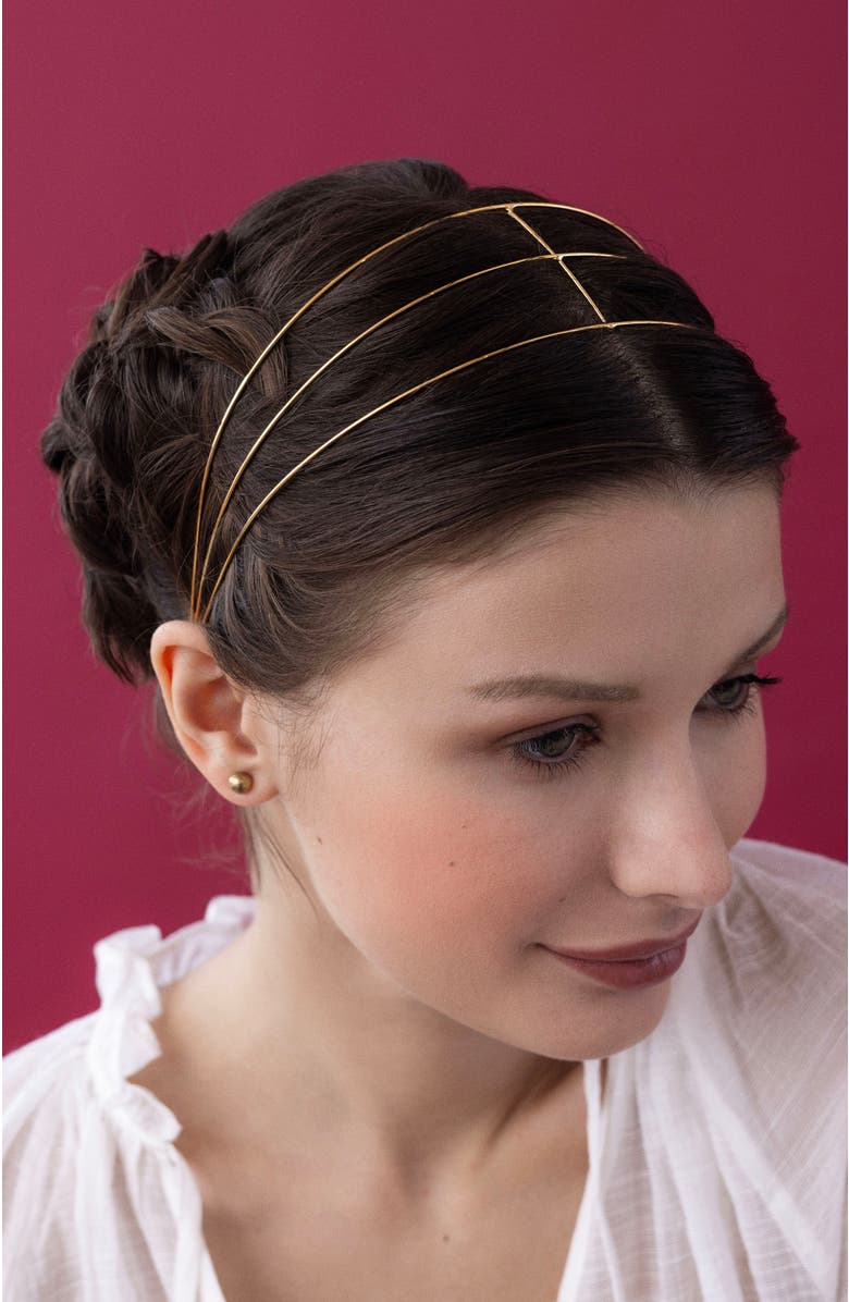 Epona Valley Petite Saint Germaine Headband, Alternate, color, Gold