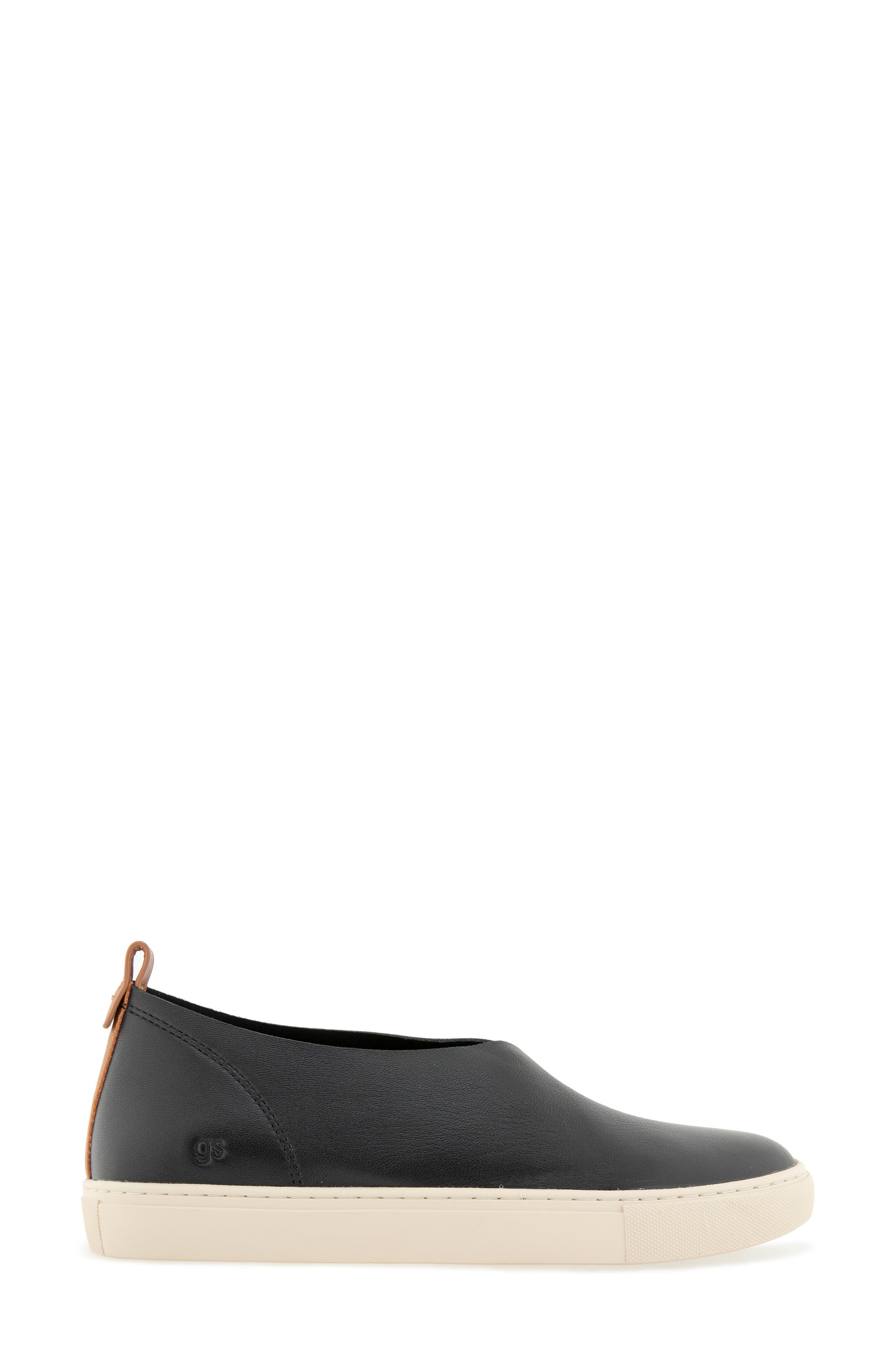 Cainey Slip-On Sneaker, Alternate, color, BLACK LEATHER