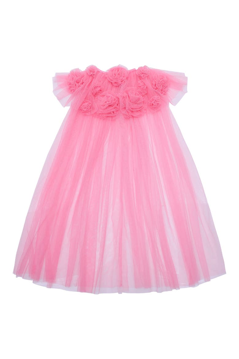 Kids' Floral Tulle Cape, Main, color, PINK
