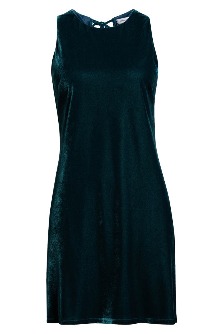 Jasmina Velvet Shift Dress, Alternate, color, DEEP TEAL