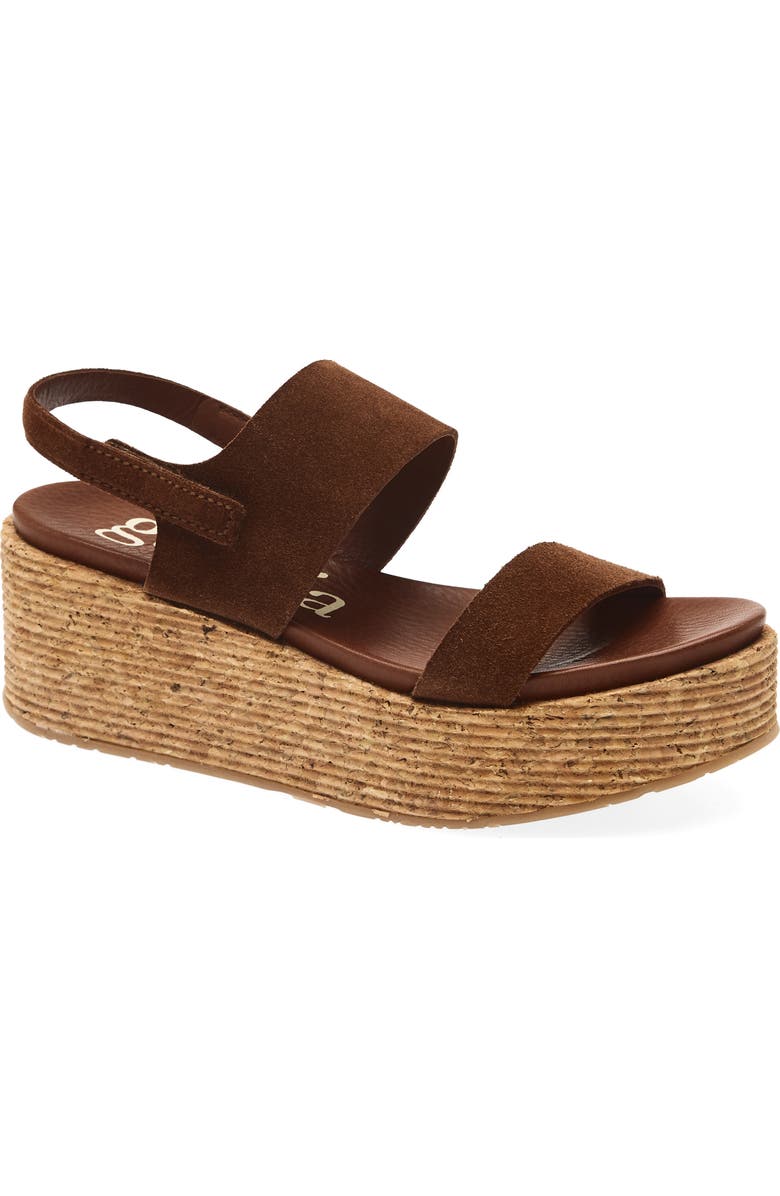 Pedro Garcia Noira Platform Slingback Sandal, Main, color, Cocoa Castoro