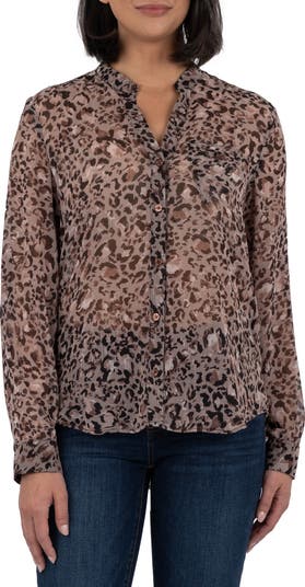 KUT from the Kloth Jasmine Chiffon Button-Up Shirt | Nordstrom
