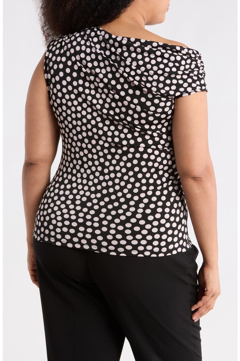 Asymmetric One-Shoulder Top, Alternate, color, BLACK/ BLUSH