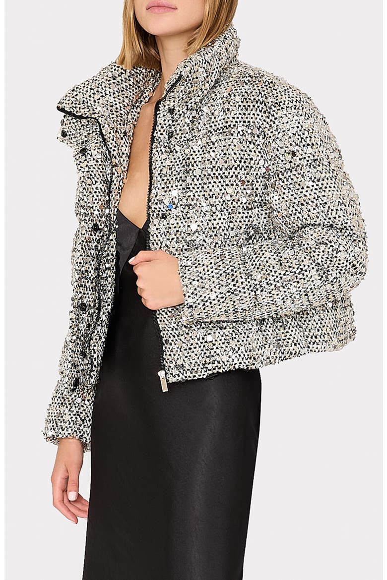 Hayes Sequin Tweed Jacket, Main, color, BLACK MULT