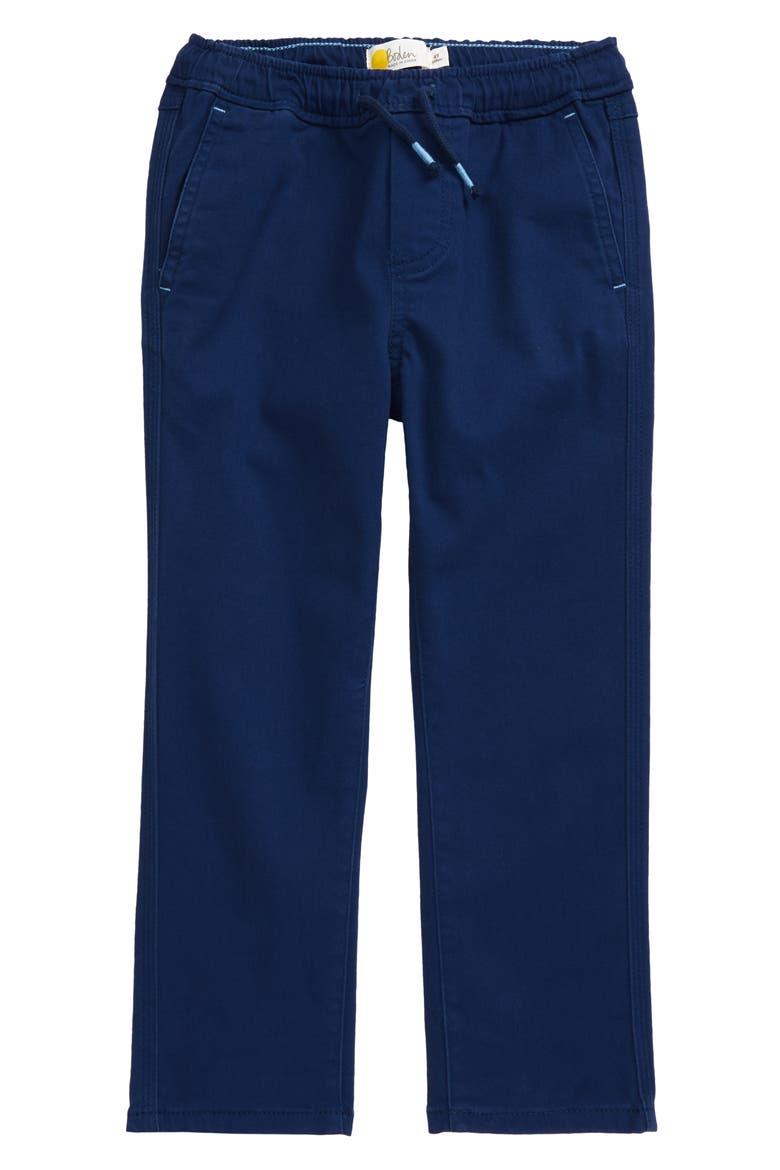 Relaxed Slim Fit Pull-On Trousers, Main, color, COLLEGE NAVY
