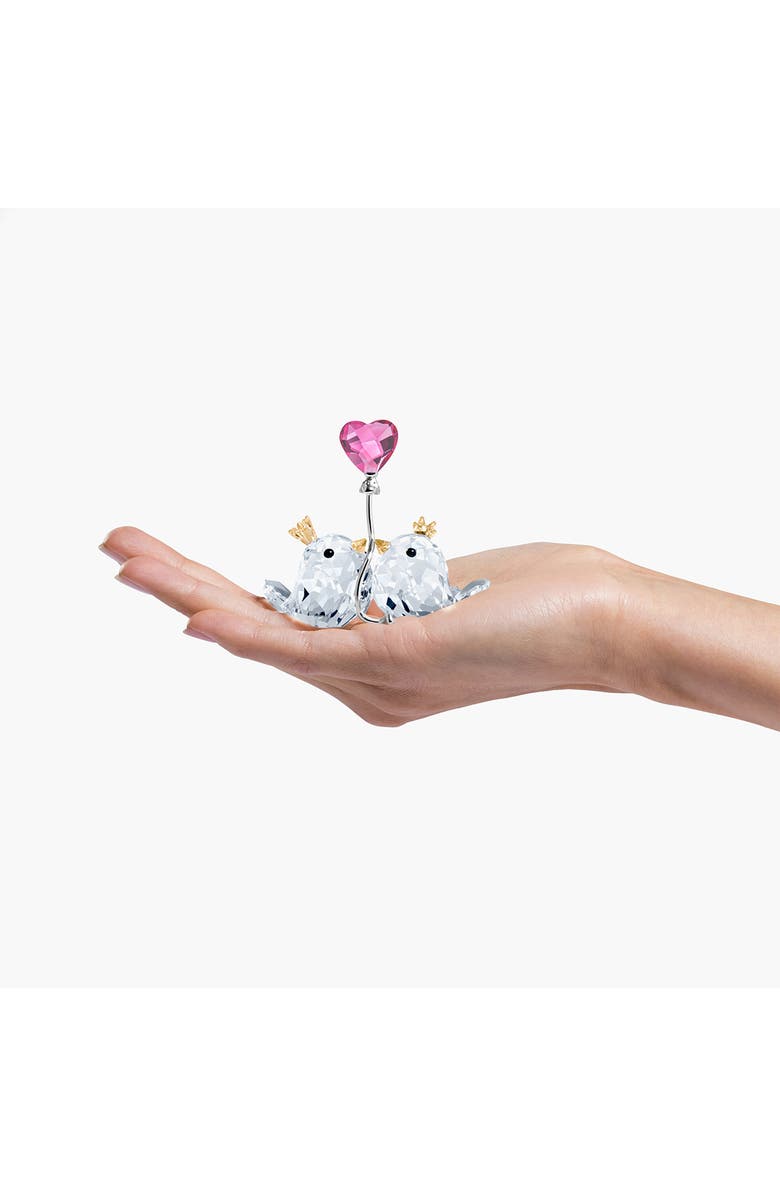 Swarovski Love Birds Pink Heart Crystal Figurine, Alternate, color,