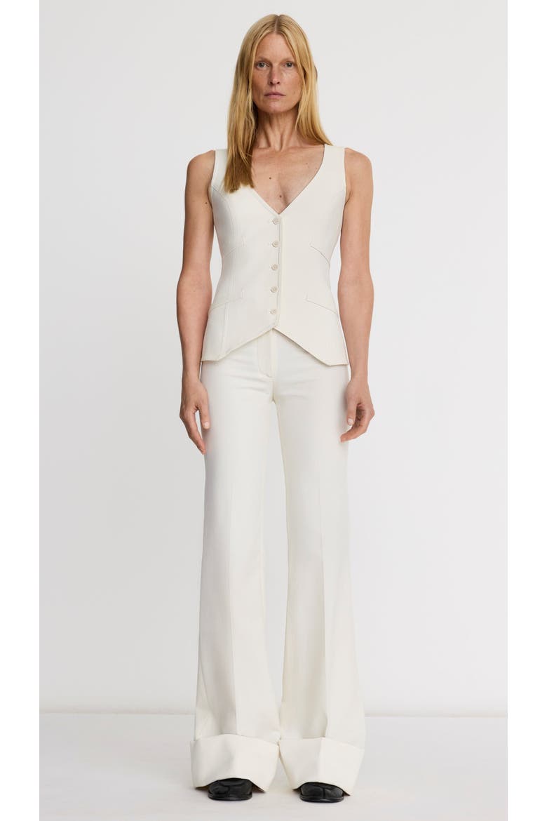 Wide Leg Cuffed Trouser, Alternate, color, Chalk