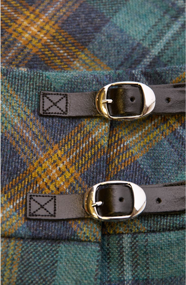Celtic & Co. British Midi Celt Kilt, Alternate, color, Teal / Ochre Tartan