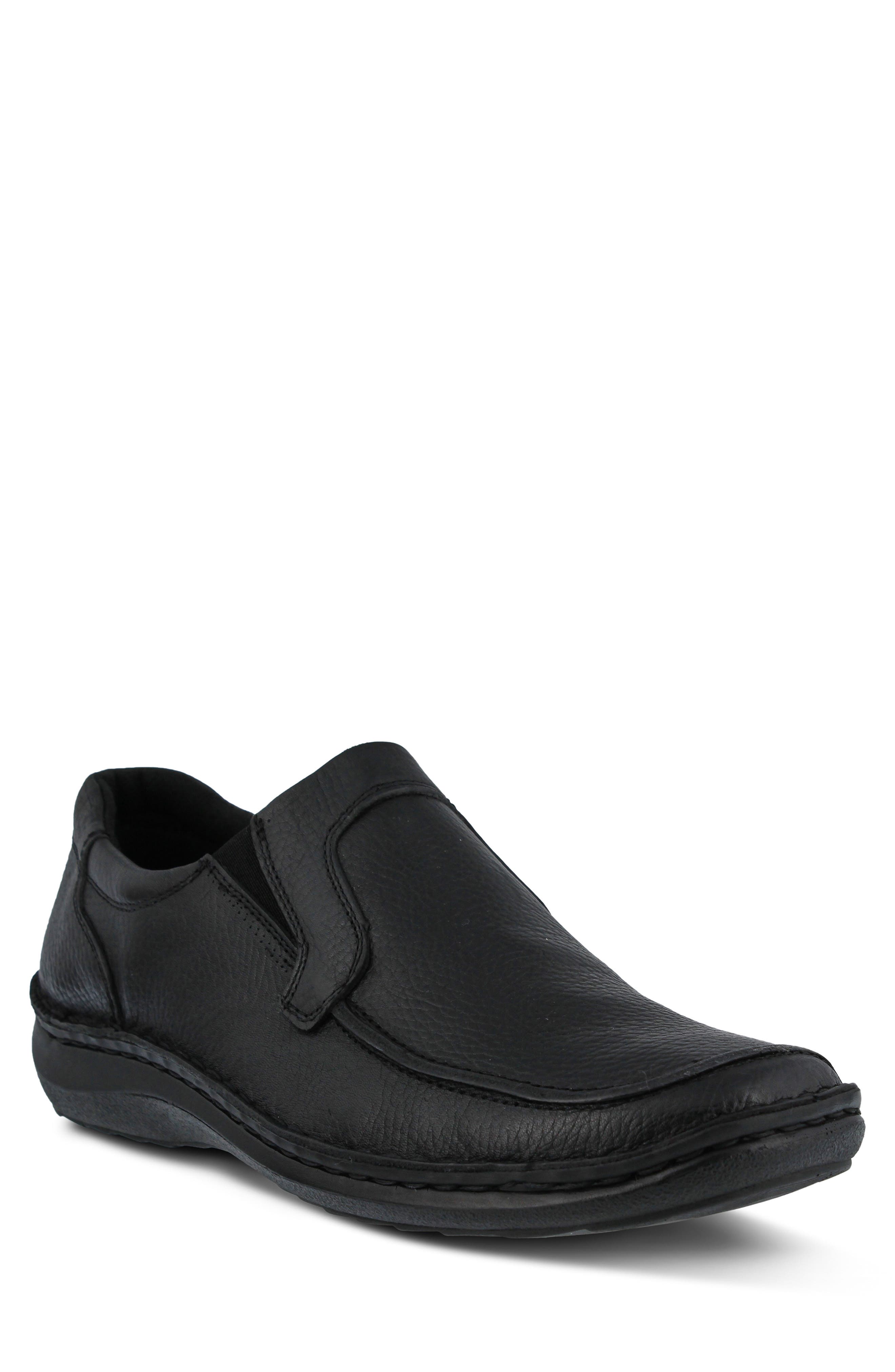 Spring Step Niccolo Moc Toe Loafer, Main, color, Black