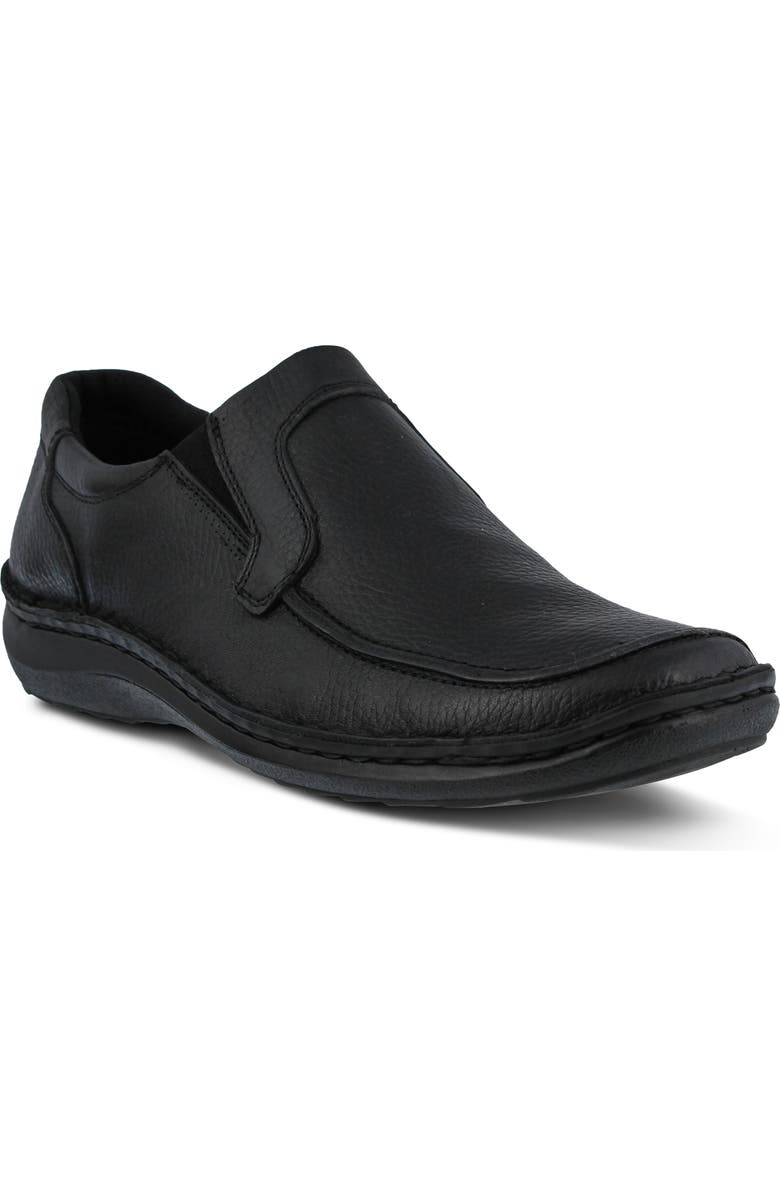 Spring Step Niccolo Moc Toe Loafer, Main, color, Black