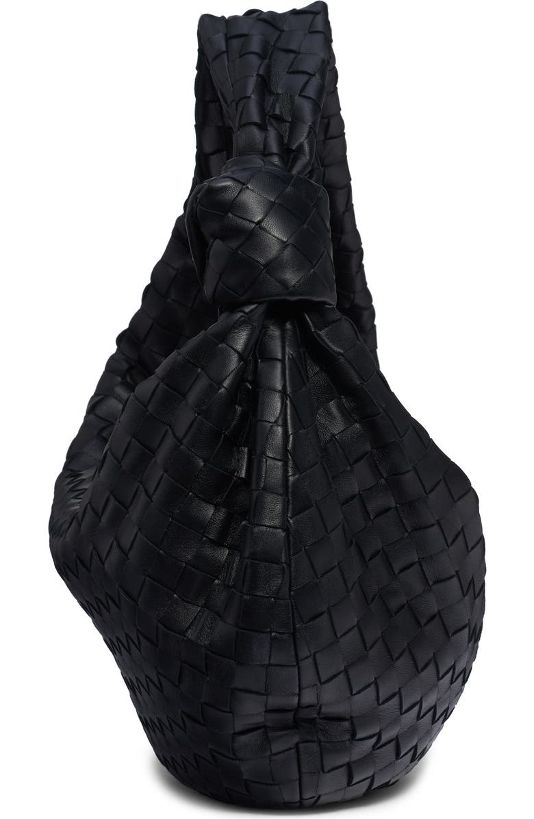 Bottega Veneta Jodie Leather Hobo Bag, Alternate, color, 8425 Black-Gold