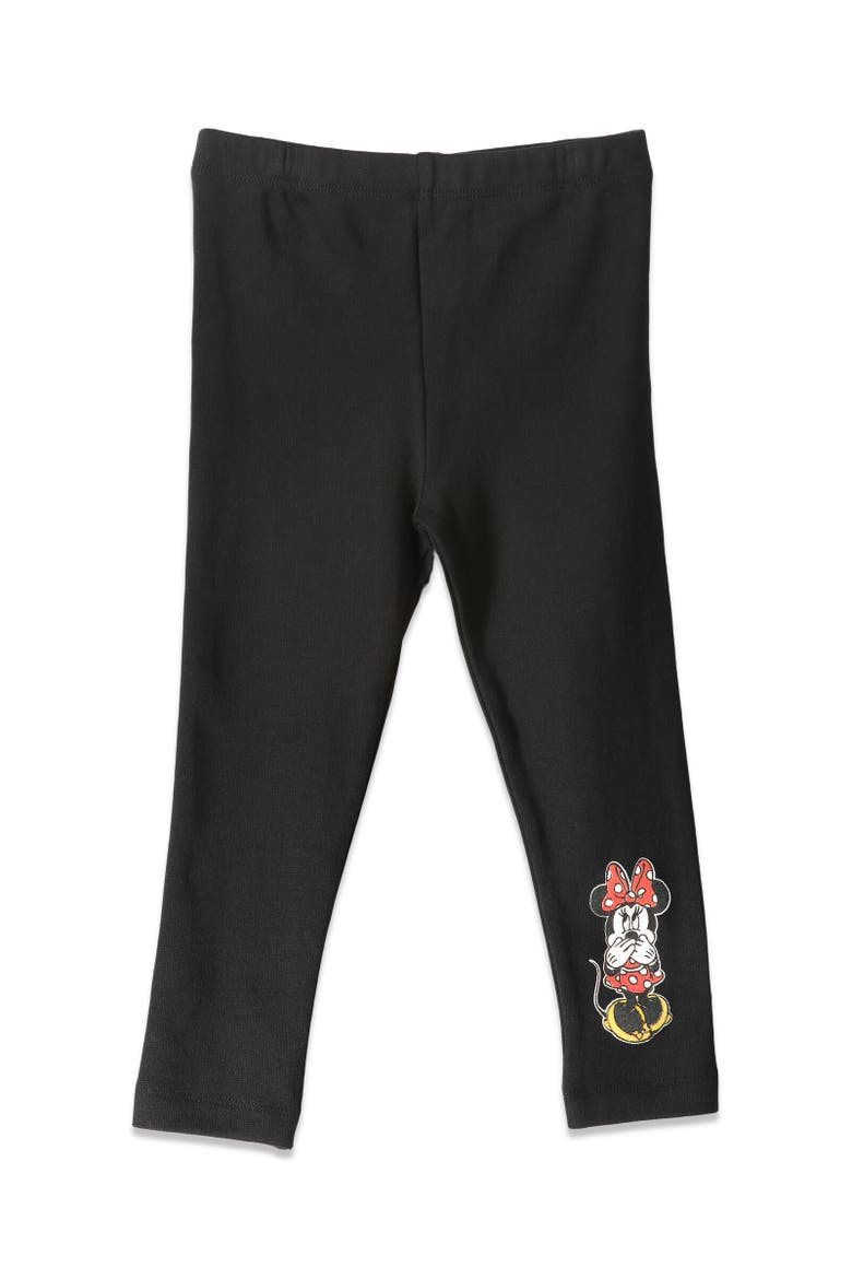 Long Sleeve T-Shirt & Leggings Set, Alternate, color, Red / Black Ruffle