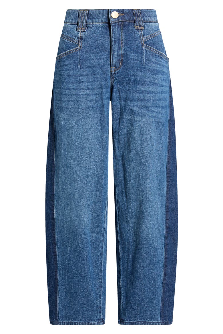 High Waist Barrel Jeans, Alternate, color, BLUE