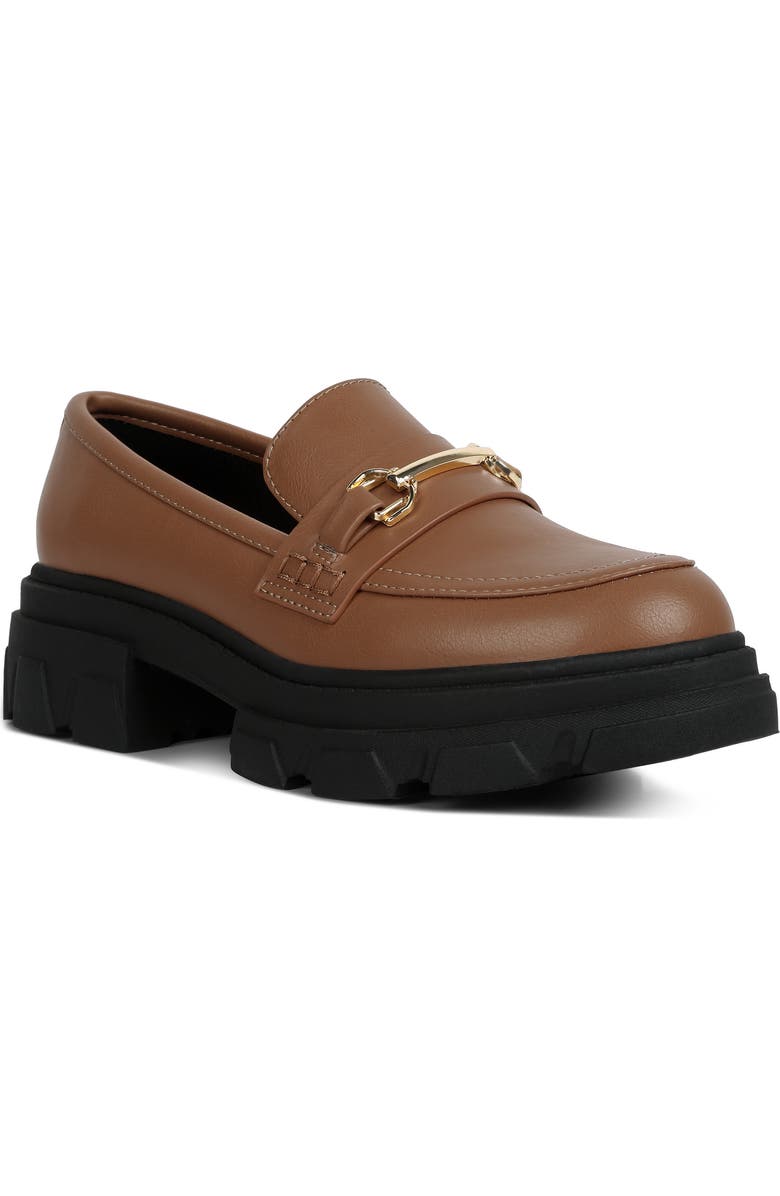 LONDON RAG Oklyn Horsebit Platform Loafer, Main, color, Light Tan