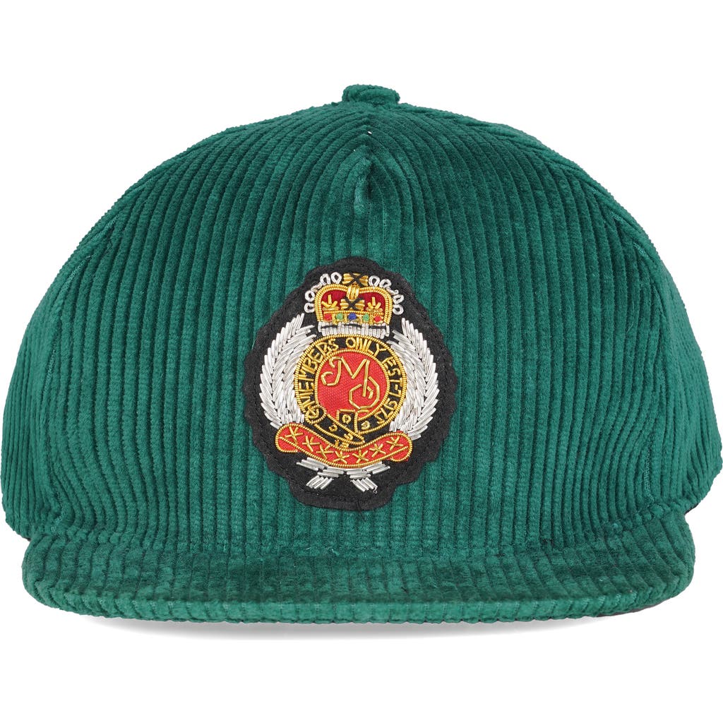 Members Only Corduroy Baseball Cap In Green