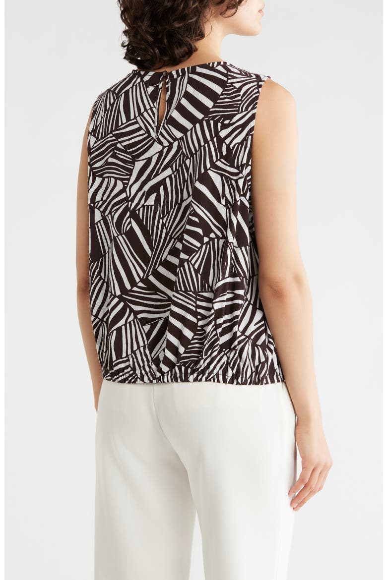 Sleeveless Bubble Hem Top, Alternate, color, CHOCOLATE PATCHWORK STRIPE