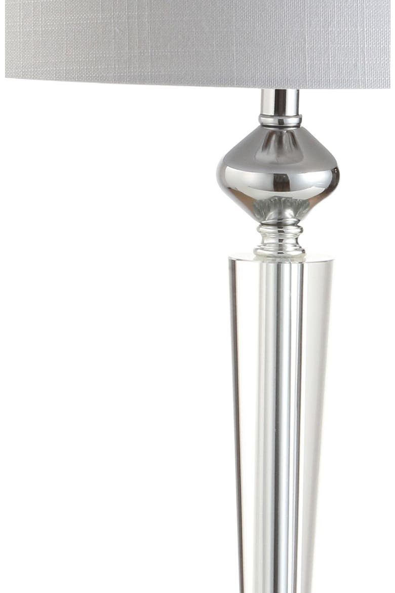 Foster 28.25" Crystal LED Table Lamp, Clear/Chrome, Alternate, color, Clear