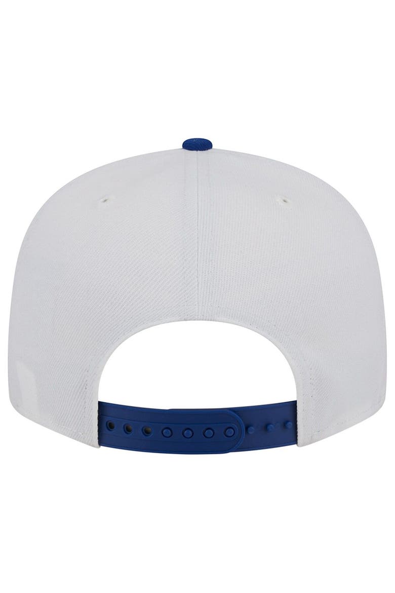 Men's New Era White/Royal Pitt Panthers Two-Tone Layer 9FIFTY Snapback Hat, Alternate, color, White