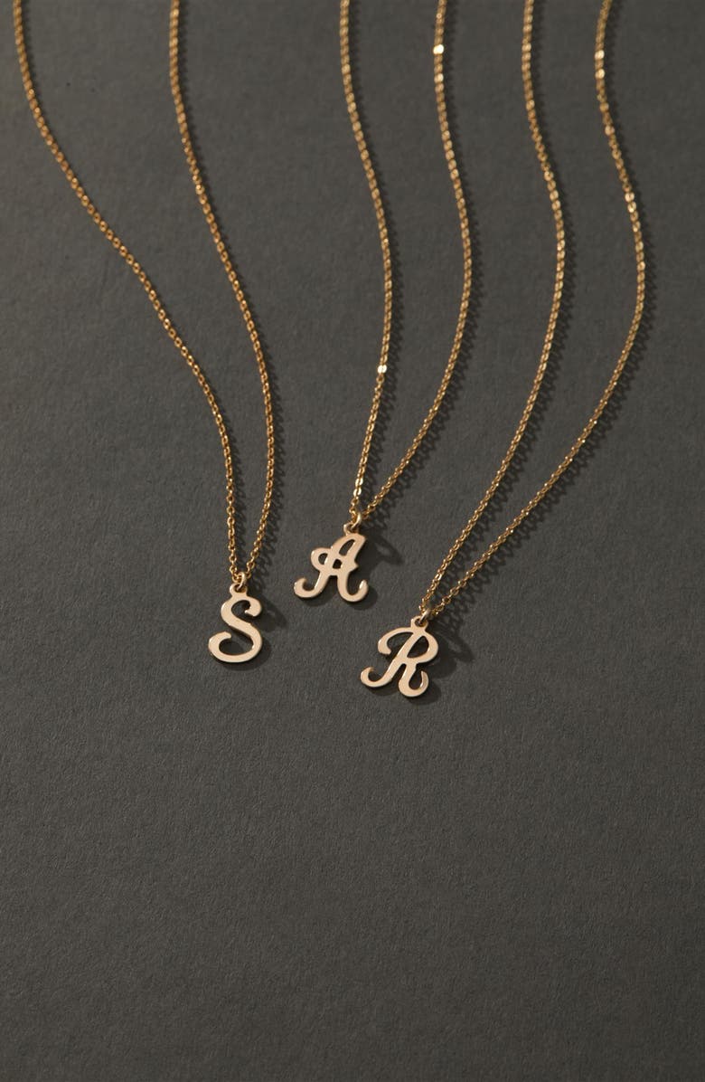 Set & Stones Gianna Initial Pendant Necklace, Alternate, color, Gold / A