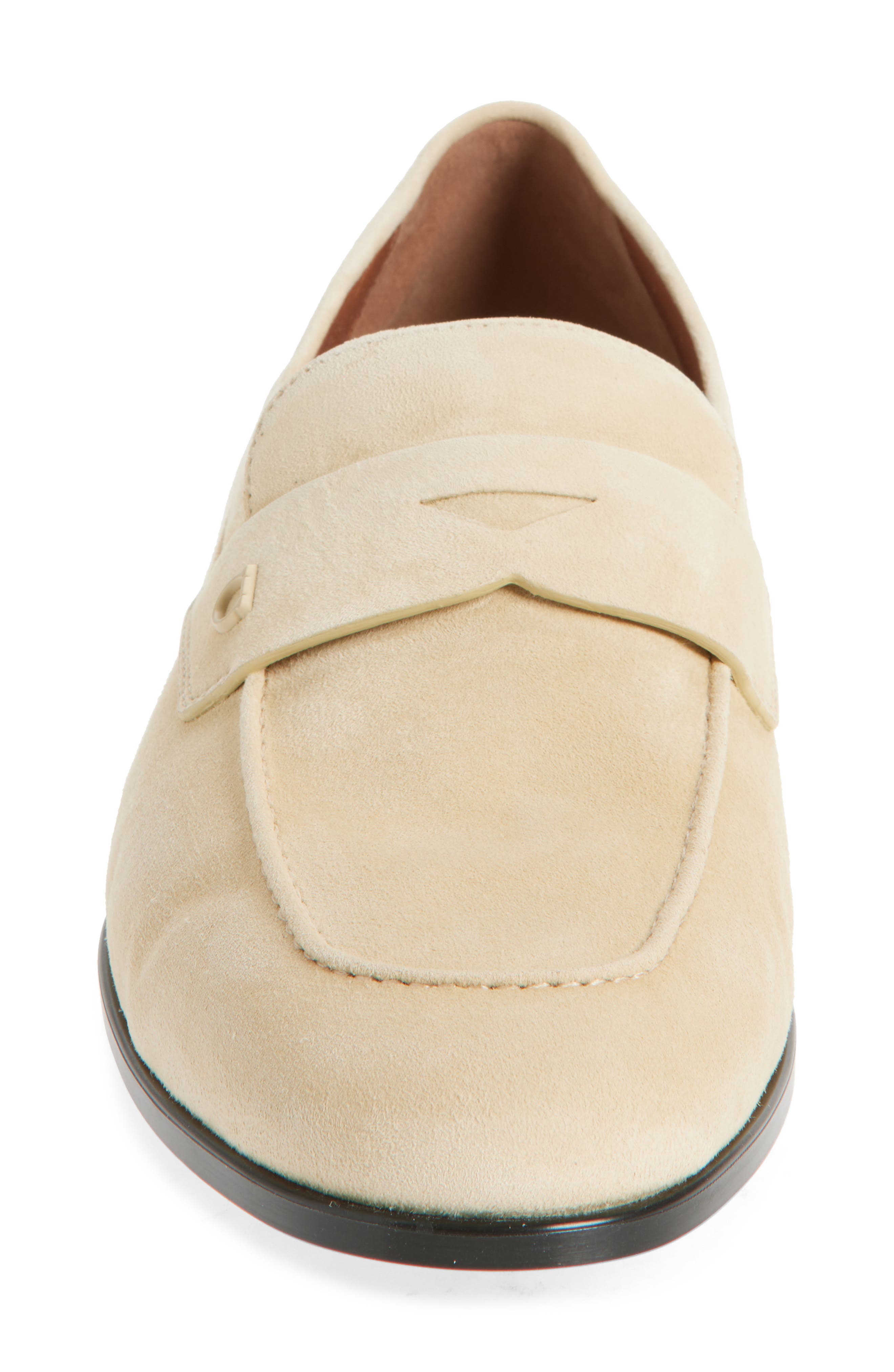 FERRAGAMO Tiberio Penny Loafer, Alternate, color, Ecru Naturale Naturale