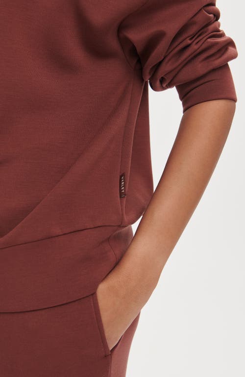 Varley Hawley Half-zip Sweatshirt In Brown
