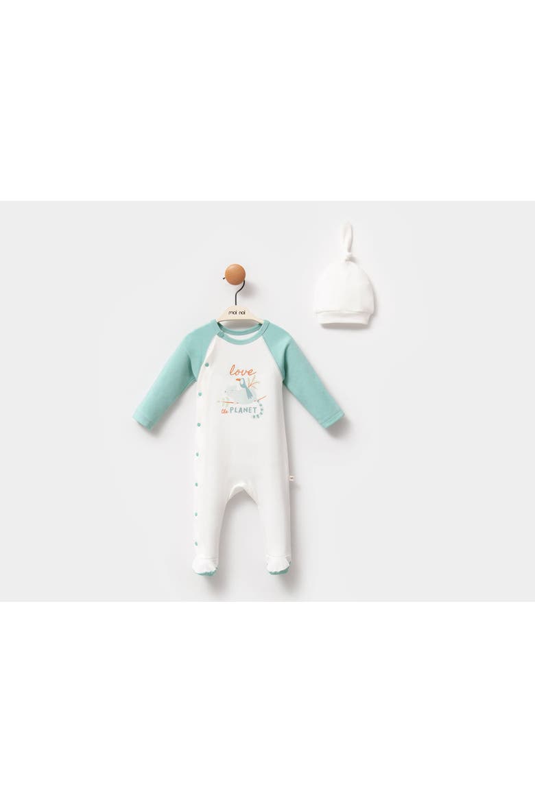 Love The Planet One-Piece Set, Alternate, color, Blue-Green