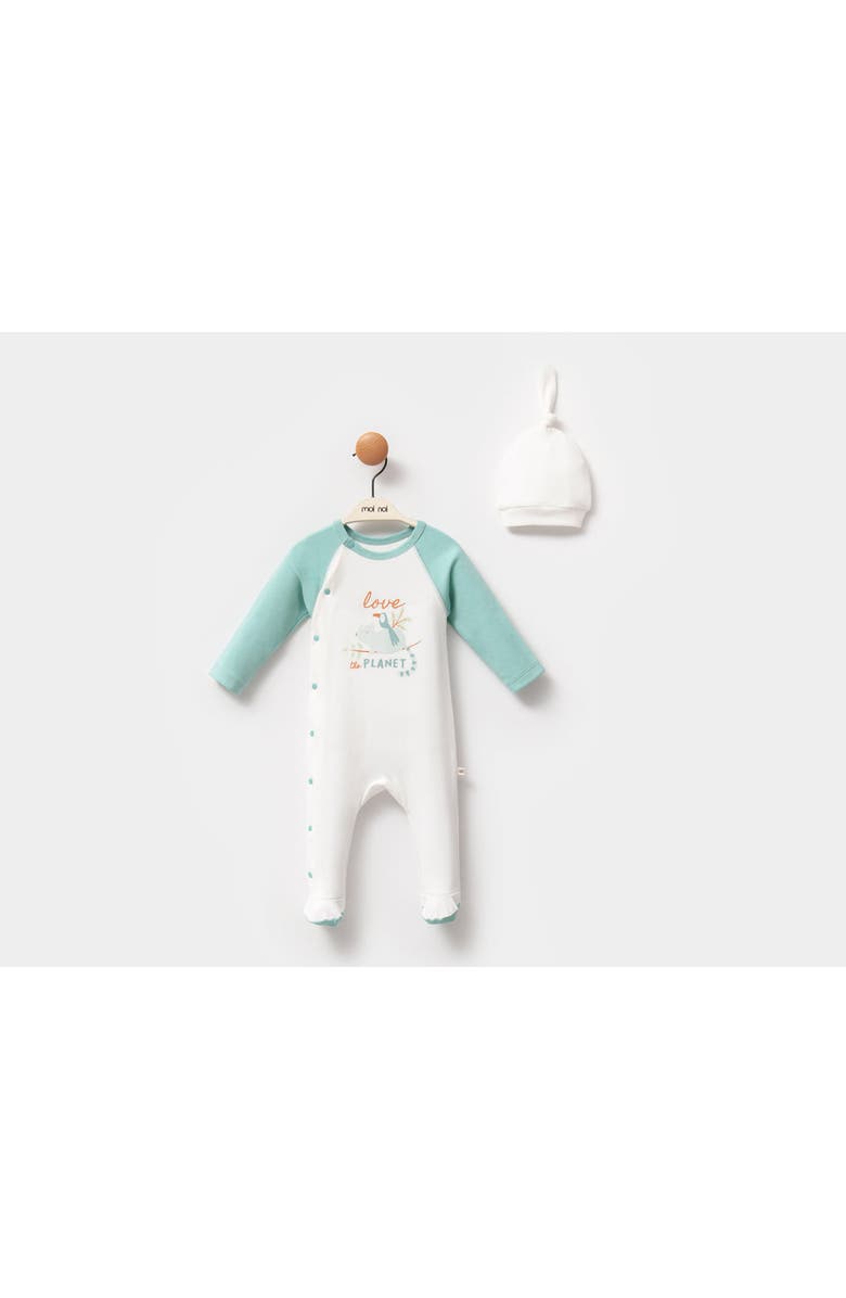 moi noi Love The Planet One-Piece Set, Alternate, color, Blue-Green