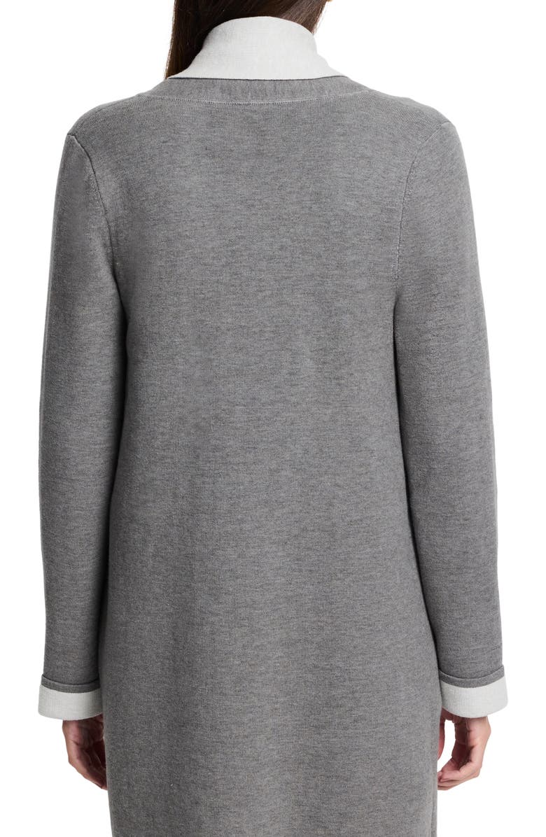 NIC+ZOE Cool Nights Reversible Fringe Knit Jacket, Alternate, color, Nickel