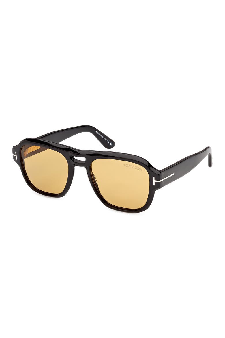 Mason 54mm Navigator Sunglasses, Alternate, color, BLACK ROSE GOLD/ VICUNA