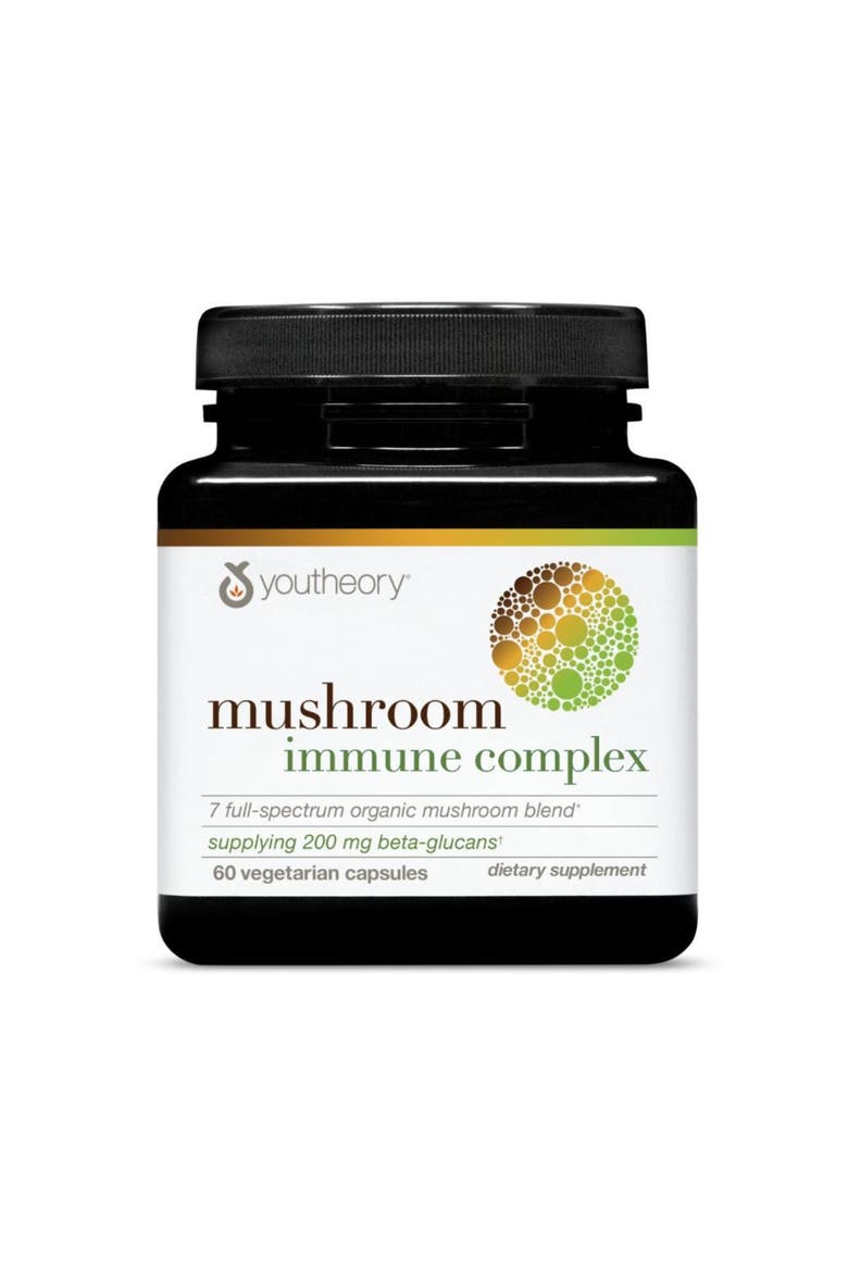 Mushroom Immune Complex Vegan Support Supplement 60 Vegetarian Capsules, Main, color, None