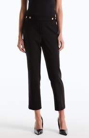 Laundry by Shelli Segal Tab Detail Straight Leg Pants