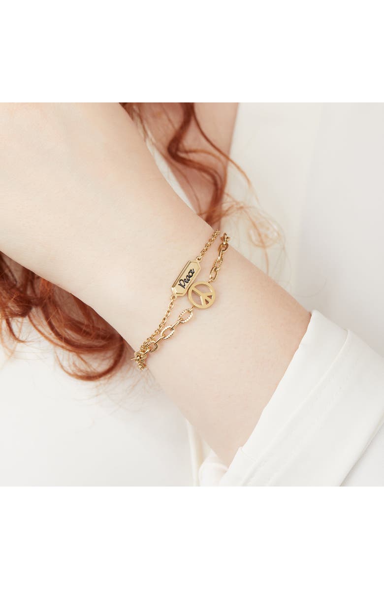 Alex and Ani Peace Stranded Bracelet Set, Alternate, color, Gold