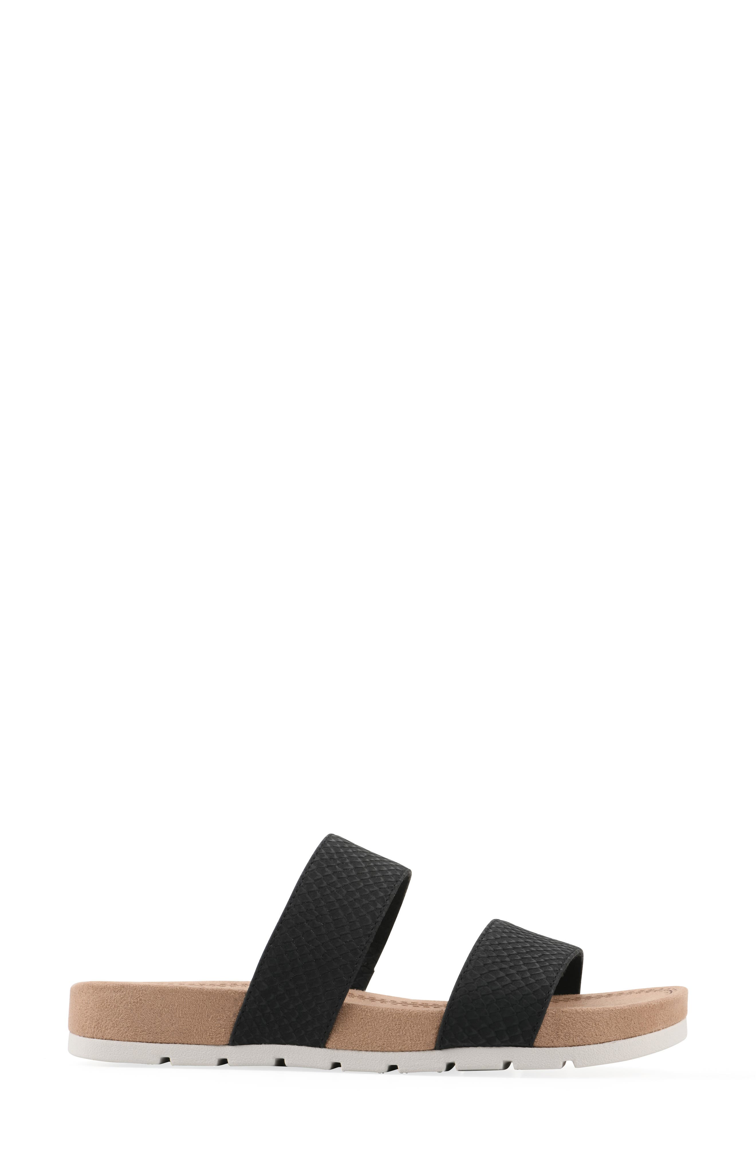 CLIFFS BY WHITE MOUNTAIN Tahlie Slide Sandal, Alternate, color, Black/Es-Print