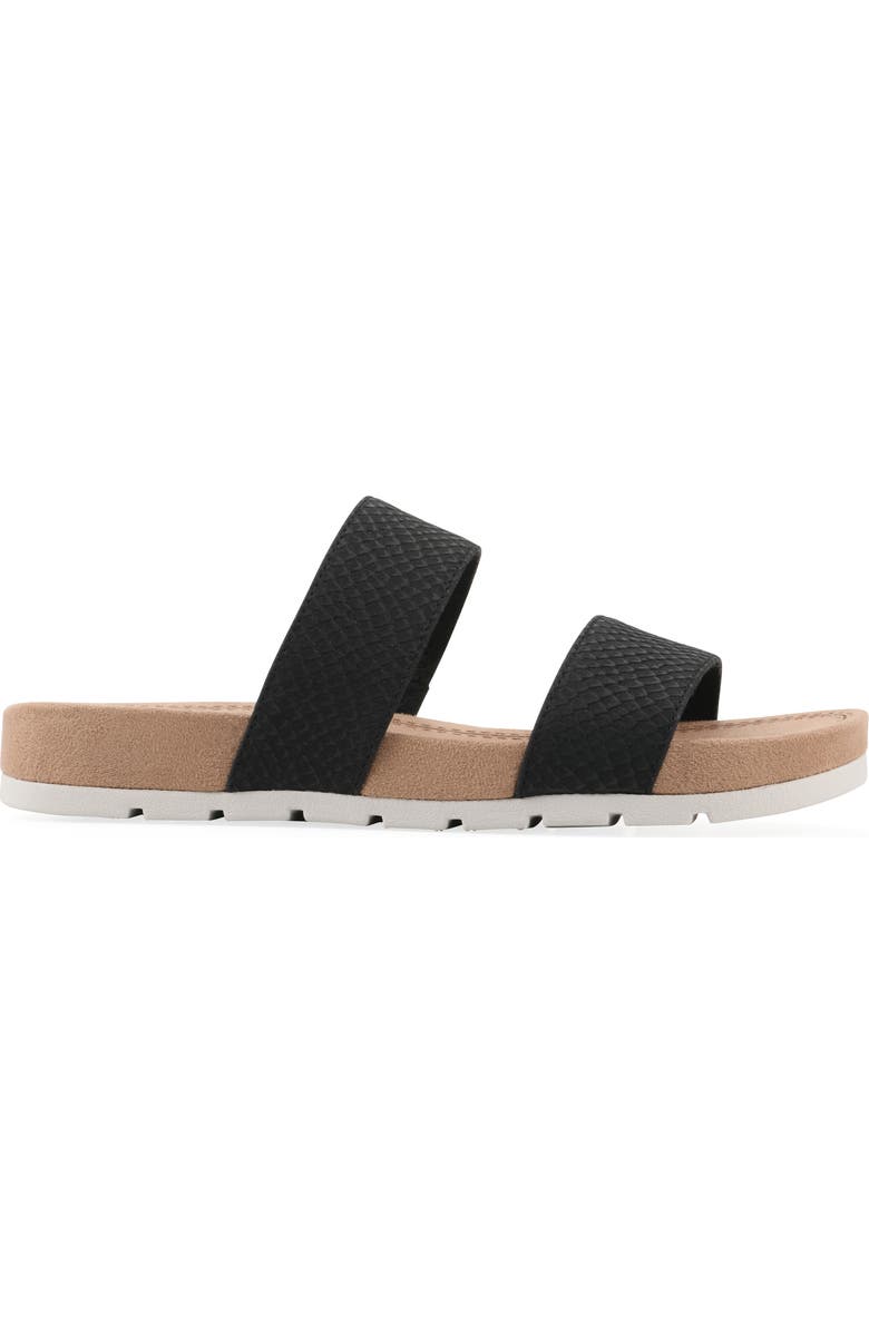 CLIFFS BY WHITE MOUNTAIN Tahlie Slide Sandal, Alternate, color, Black/Es-Print