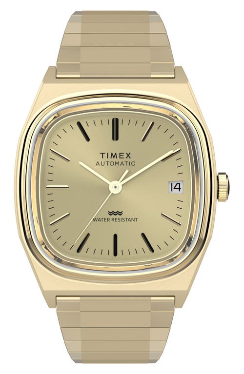 Timex ® Automatic 1983 E-line Reissue Bracelet Watch, 34mm In Gold