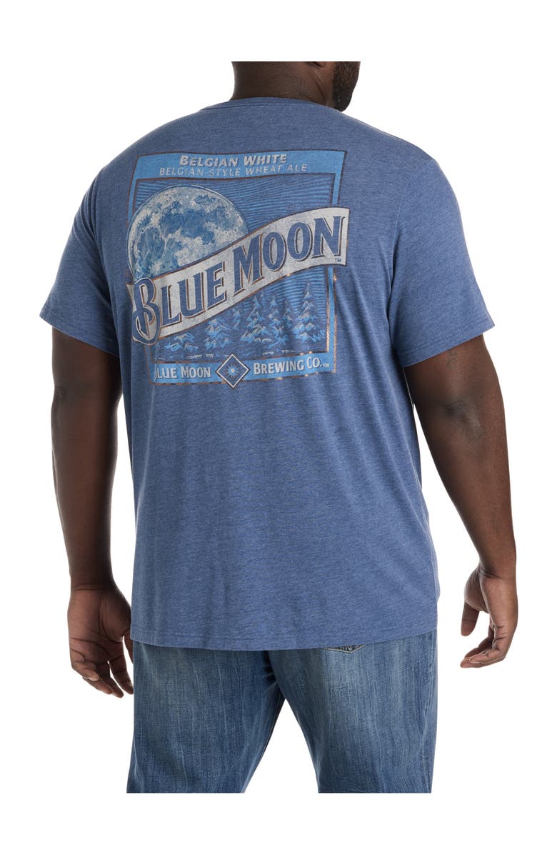 Lucky Brand Big & Tall Blue Moon Label Graphic Tee, Main, color, Insignia Blue